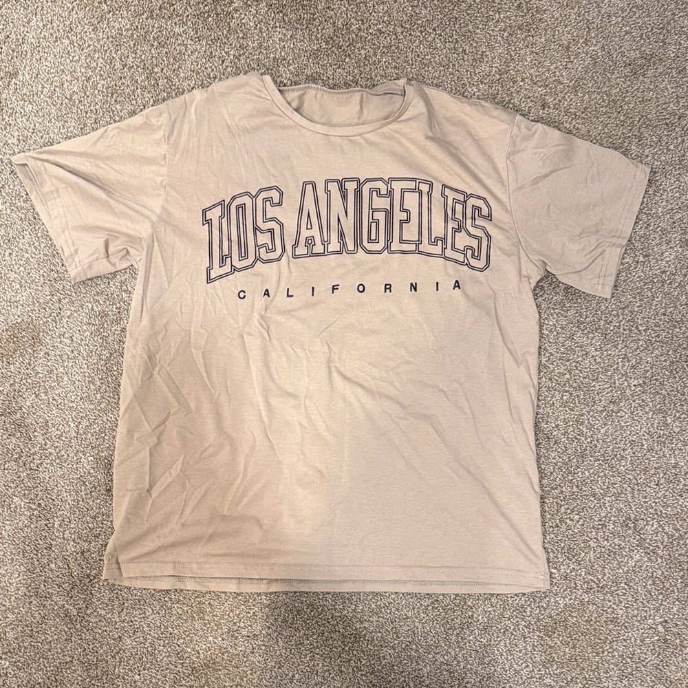Beige Los Angeles Graphic T-Shirt